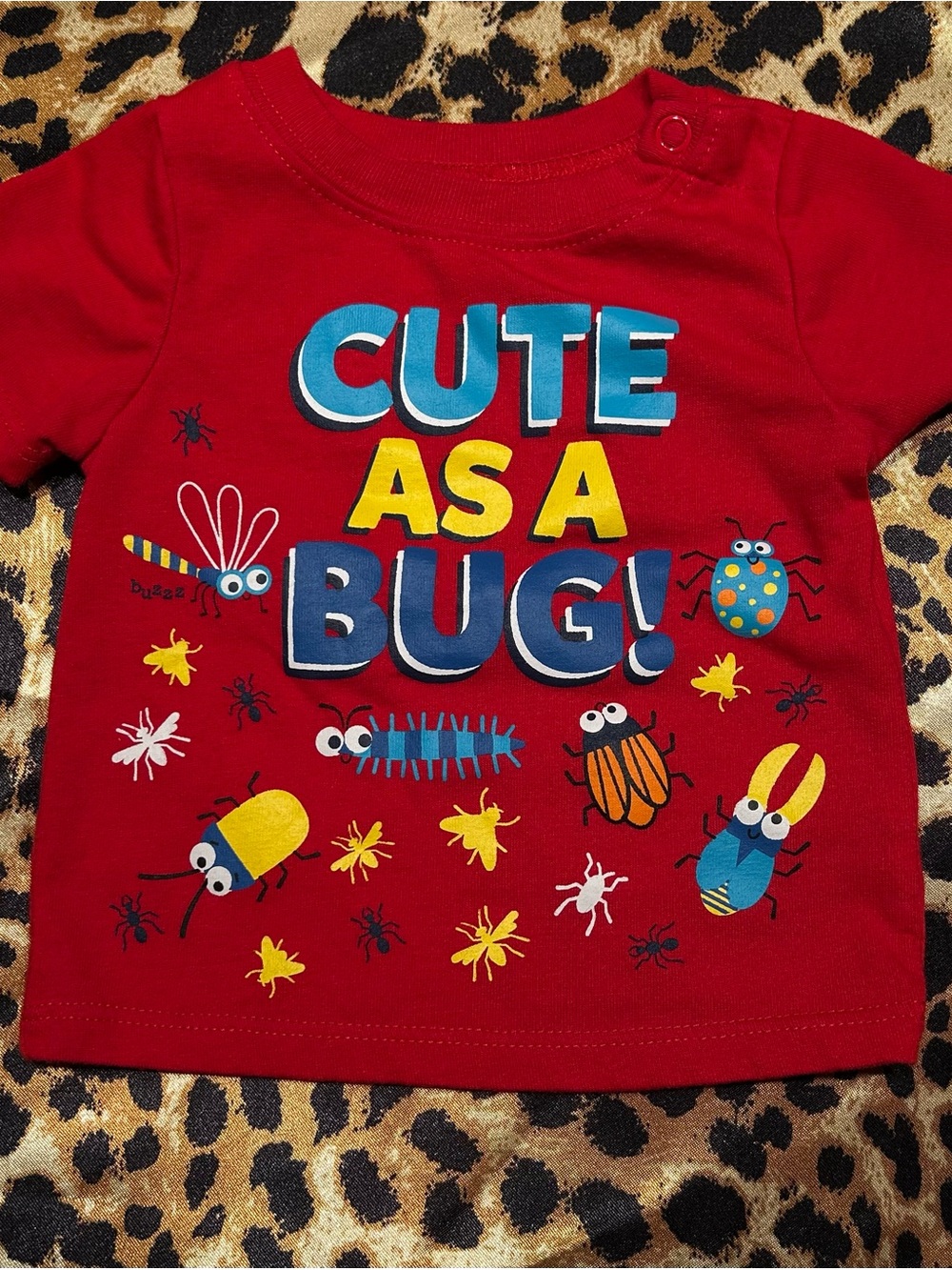 Garanimals Red "Cute As A Bug" Graphic Short Sleeve Tee⁠ (0-3 Months)